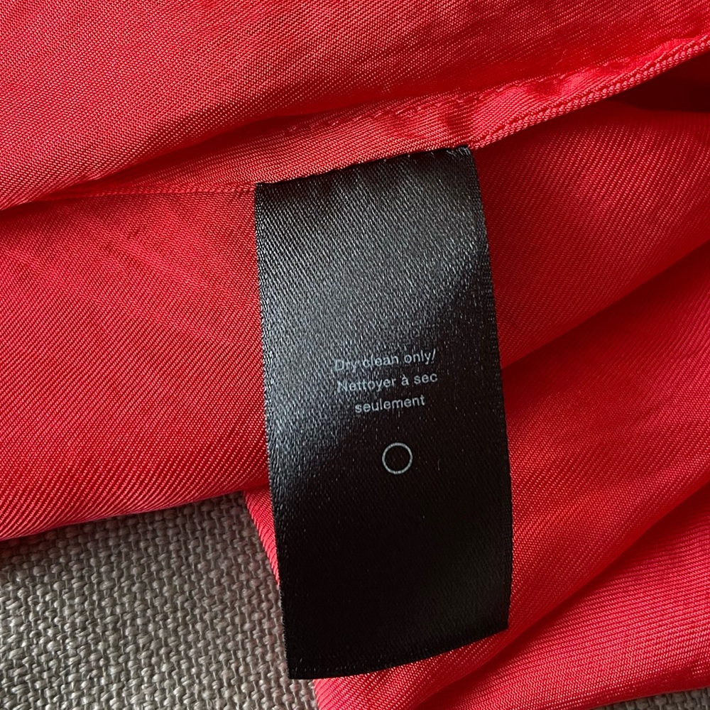 Rag & Bone Red Zoe V-Neck Flowy Dress with Black Straps - Picture 9 of 9